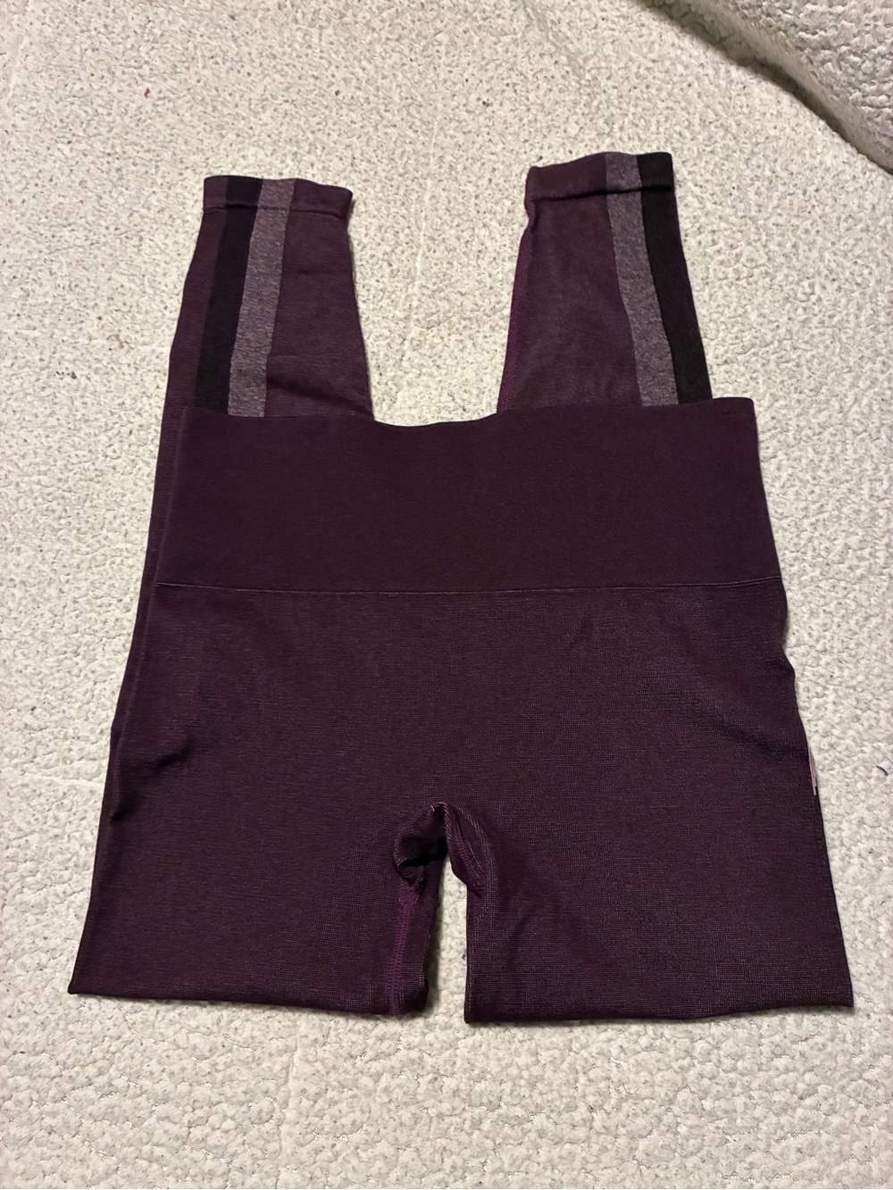 SPANX Deep Purple High-Waist Active Leggings, look at me now, large